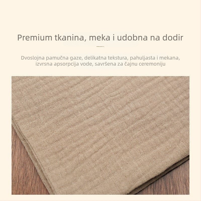 Krpa za stol za čaj — pamuk i lan, ceremonija čaja, Zen stil (Drveni materijal; Novi kineski stil; Bez pakiranja; Bez logotipa)