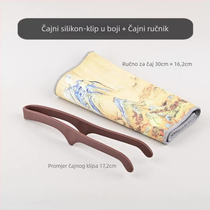 Nerđajući čelični klip za čaj s integriranim pincetama i strugačem – moderan minimalistički dizajn, poklon kutija, 0.1 kg