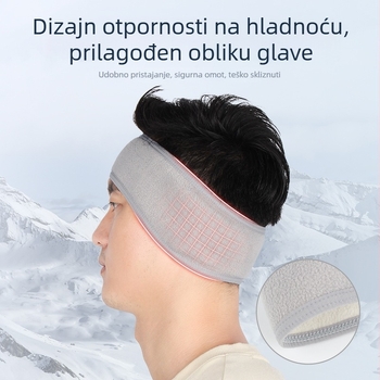 Čelenka za glavu s integriranim zaštitnim ušima, polarni flis, otporna na vjetar, za trčanje na otvorenom