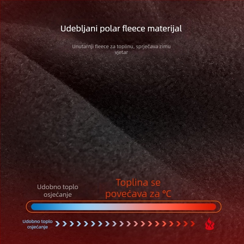 Čelenka za glavu s integriranim zaštitnim ušima, polarni flis, otporna na vjetar, za trčanje na otvorenom