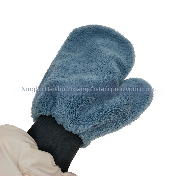 Uvit rukavice za pranje automobila od Coral Fleece, s palcem
