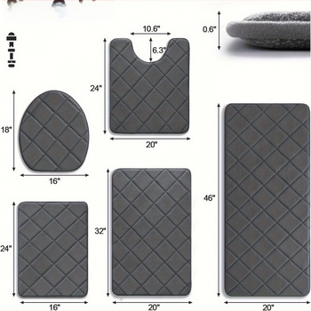 Set tepiha za kupaonicu – TPE materijal, za dnevni boravak, moderni minimalistički stil, kod Twxjd601099570596632