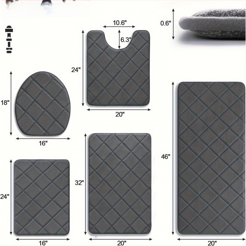 Set tepiha za kupaonicu – TPE materijal, za dnevni boravak, moderni minimalistički stil, kod Twxjd601099570596632