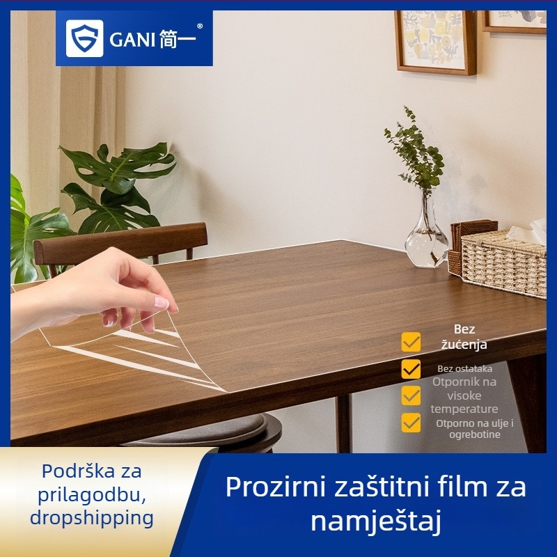 Prozirna samoljepljiva zaštitna folija za namještaj (PET, 99% PET sadržaj, jednostavan i moderan stil)