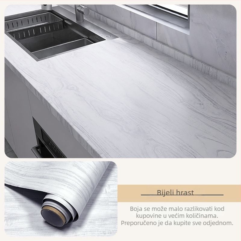 Samoljepljiva naljepnica s teksturom drveta na zid od PET-a s slojem aluminijske folije, geometrijski uzorak, 5+ komada, otporna na ulje, za ormariće i namještaj, moderni minimalistički stil