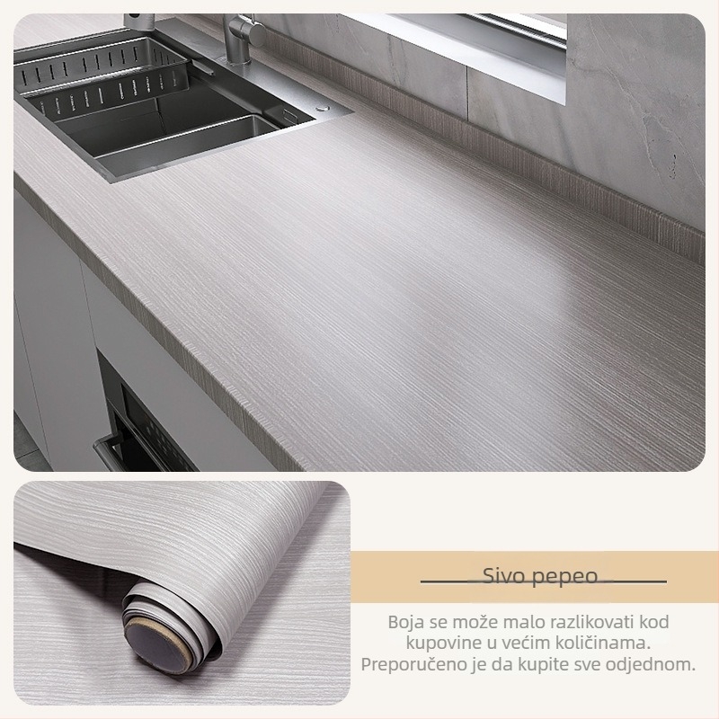 Samoljepljiva naljepnica s teksturom drveta na zid od PET-a s slojem aluminijske folije, geometrijski uzorak, 5+ komada, otporna na ulje, za ormariće i namještaj, moderni minimalistički stil