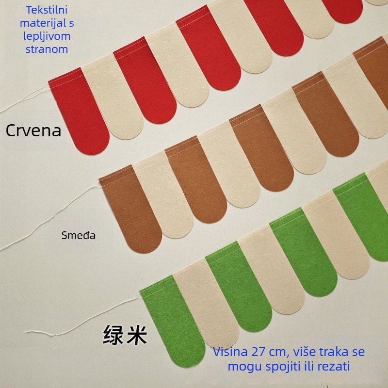 3D zidna naljepnica u šumskom stilu, prugasti uzorak; (Materijal: netkana tkanina; Funkcija: vatrootporna; Tip: 3D zidna naljepnica; Prostor: dječja soba)