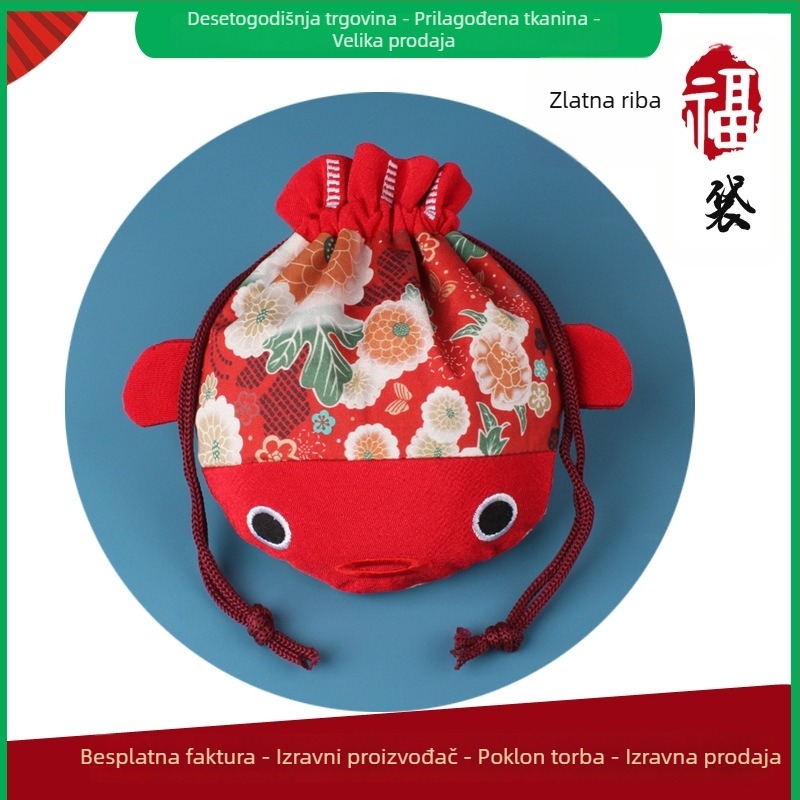 Torba za nakit, poliester, japanski stil, uzorak anime crtani, meka