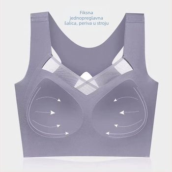 Bešivni sportski grudnjak s podrškom za leđa, bežični Push-Up, prozračan