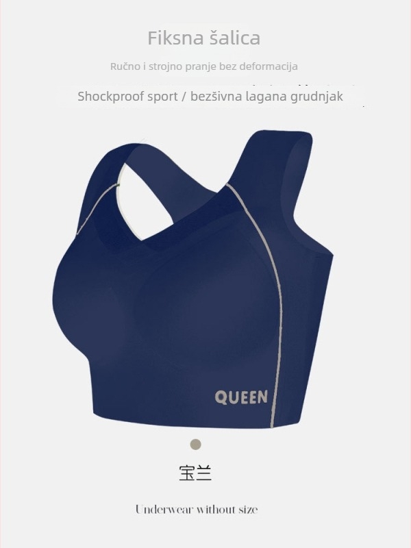 Bešivni sportski grudnjak s podrškom za leđa, bežični Push-Up, prozračan