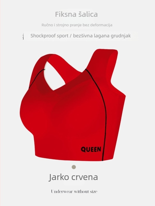 Bešivni sportski grudnjak s podrškom za leđa, bežični Push-Up, prozračan