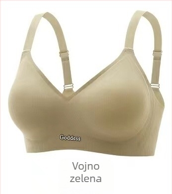 Caidanqi 196 Sportski grudnjak s 3/4 šalice, tanak oblikovan košarica, Ice Silk nylon smjesa, fiksne naramenice, stražnje tri redovi kukica