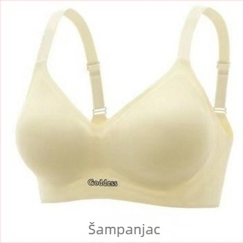 Caidanqi 196 Sportski grudnjak s 3/4 šalice, tanak oblikovan košarica, Ice Silk nylon smjesa, fiksne naramenice, stražnje tri redovi kukica