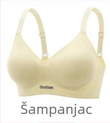 Caidanqi 196 Sportski grudnjak s 3/4 šalice, tanak oblikovan košarica, Ice Silk nylon smjesa, fiksne naramenice, stražnje tri redovi kukica