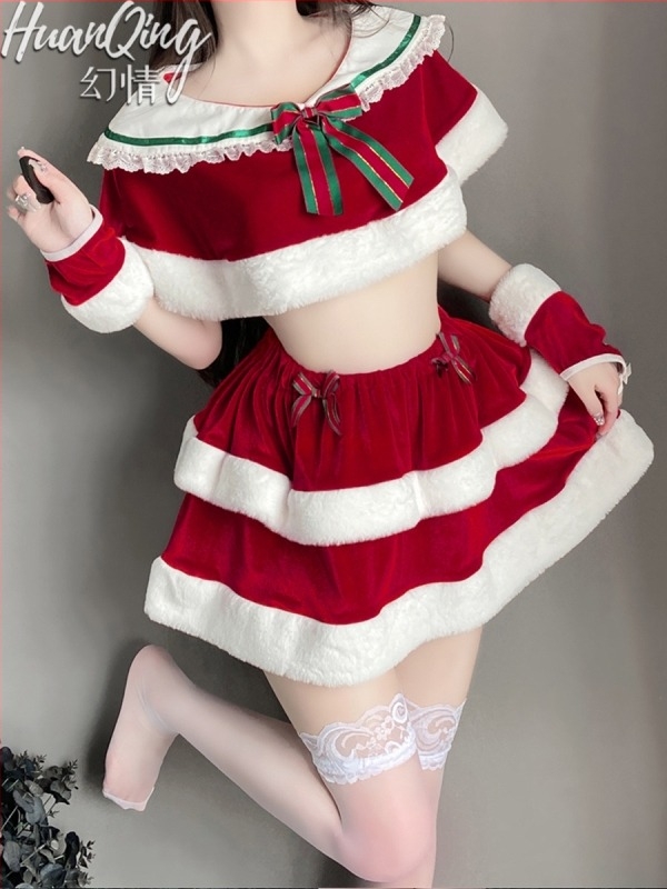 Cosplay kostim - djevojka zec / jelen tema, baršunasta tkanina, poliester 95%+, marka Illusion, Zima 2023, za igre i anime uloge