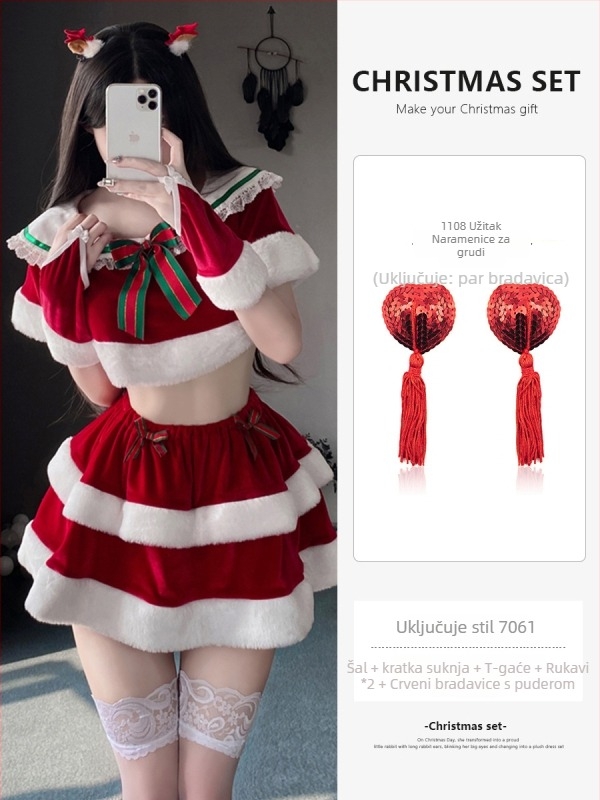 Cosplay kostim - djevojka zec / jelen tema, baršunasta tkanina, poliester 95%+, marka Illusion, Zima 2023, za igre i anime uloge