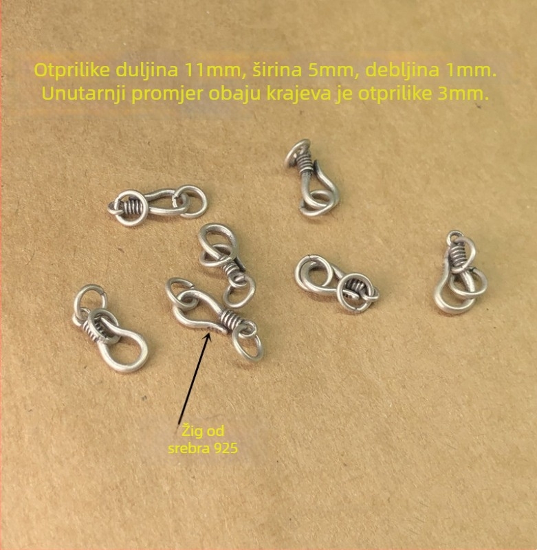 S925 srebro - riblji zmaj u starokineskom stilu, pleteni ručni užad, spojka za perlovu ogrlicu, DIY dodatak