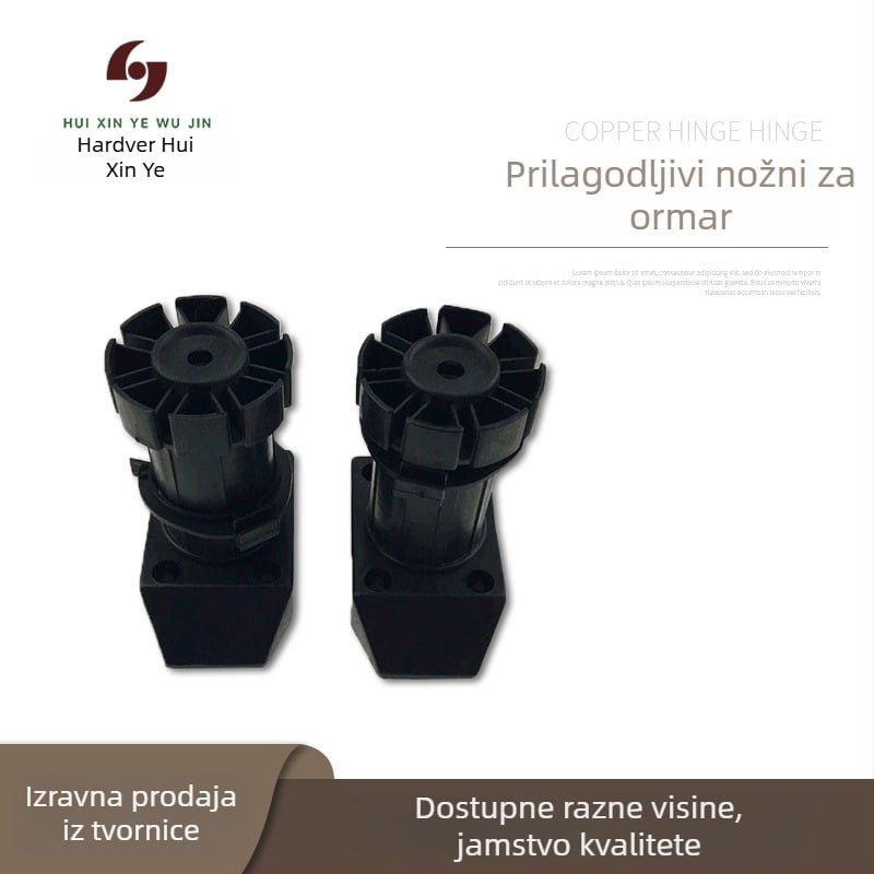 Prilagodljive nogice za ormarić, ABS plastika, teške nosivosti, za namještaj