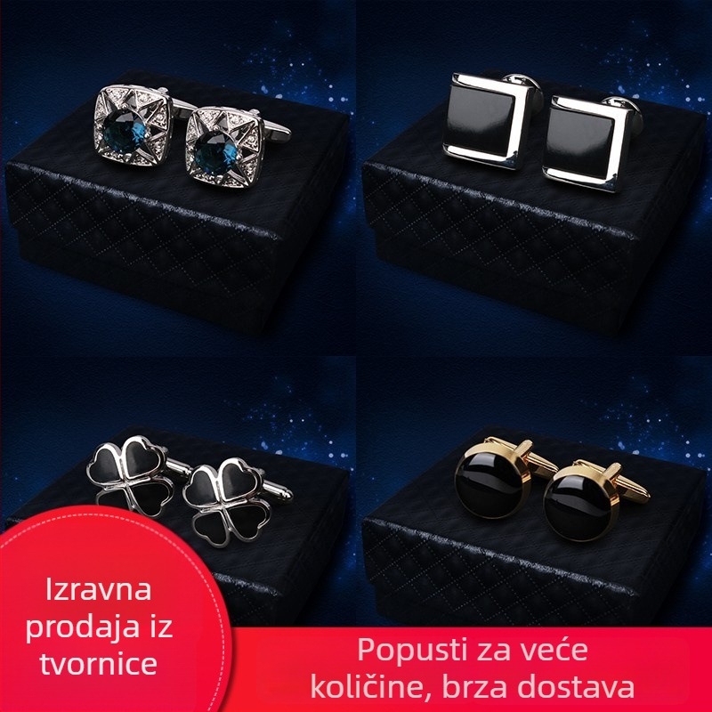 Kopče za manžetne (legura, jednostavan muški stil, geometrijski dizajn, elektroplatirano)