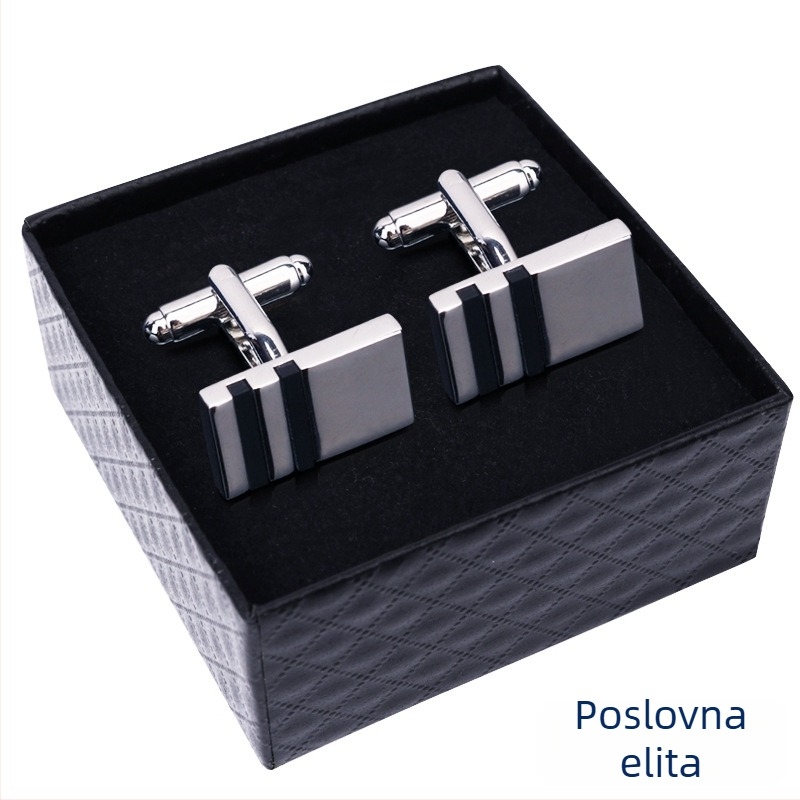 Kopče za manžetne (legura, jednostavan muški stil, geometrijski dizajn, elektroplatirano)
