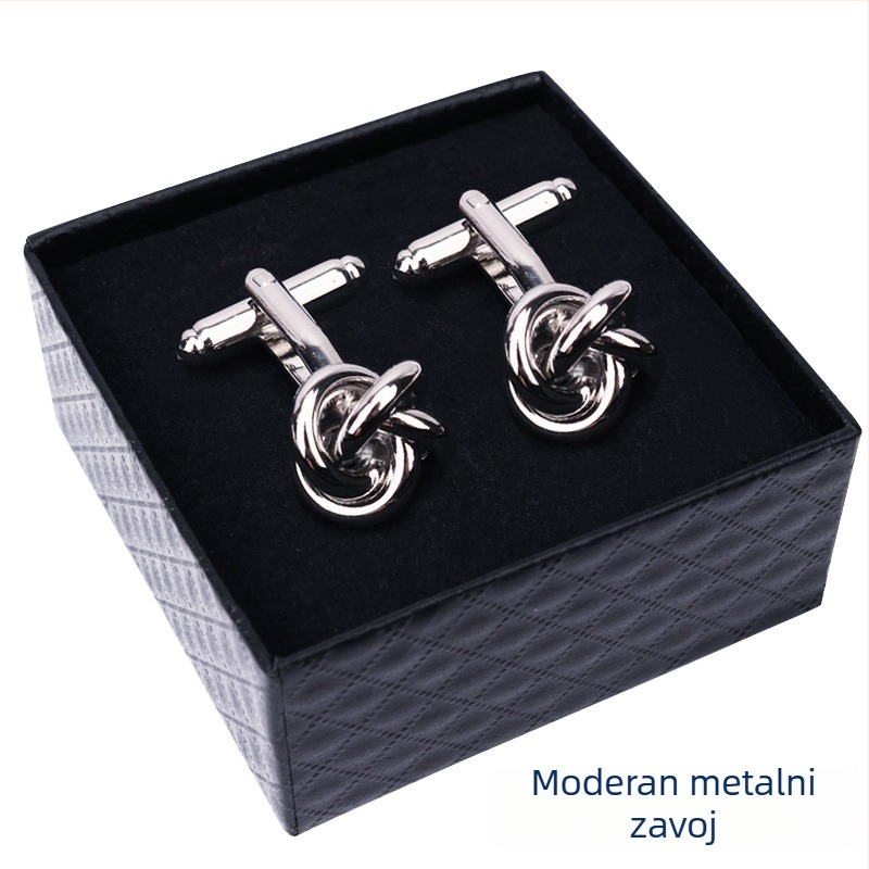 Kopče za manžetne (legura, jednostavan muški stil, geometrijski dizajn, elektroplatirano)