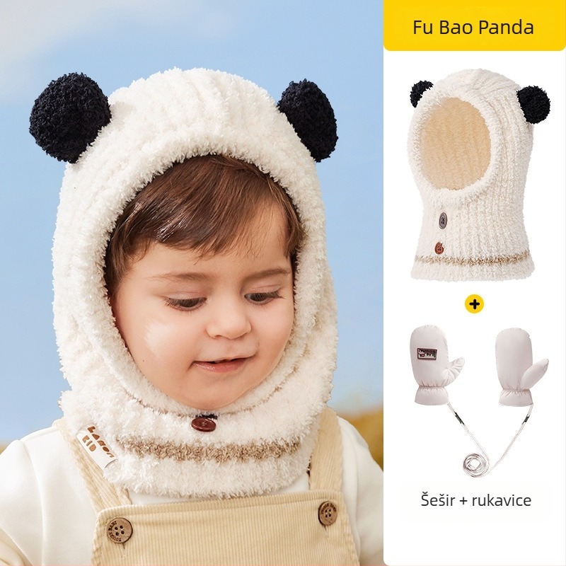 Lemon Baby unisex zimska kapa s integriranim šalom za vrat i zaštitom ušiju – pulover kapa za djecu od 6 do 72 mjeseca