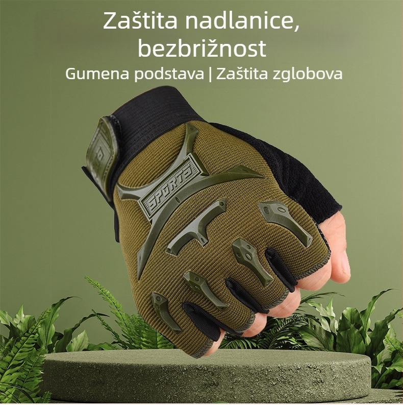 Taktične rukavice s polu prstima za djecu i odrasle, zaštita, protuklizne, za aktivnosti na otvorenom i vožnju