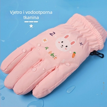 Dječje skijaške rukavice | Poliester, tople, karikatura uzorak, za dob 3–8 godina