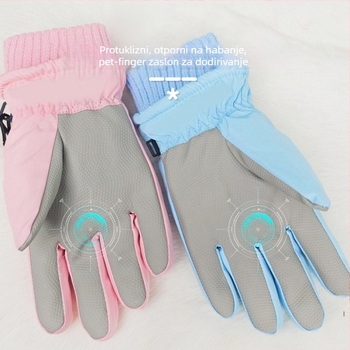 Dječje skijaške rukavice | Poliester, tople, karikatura uzorak, za dob 3–8 godina