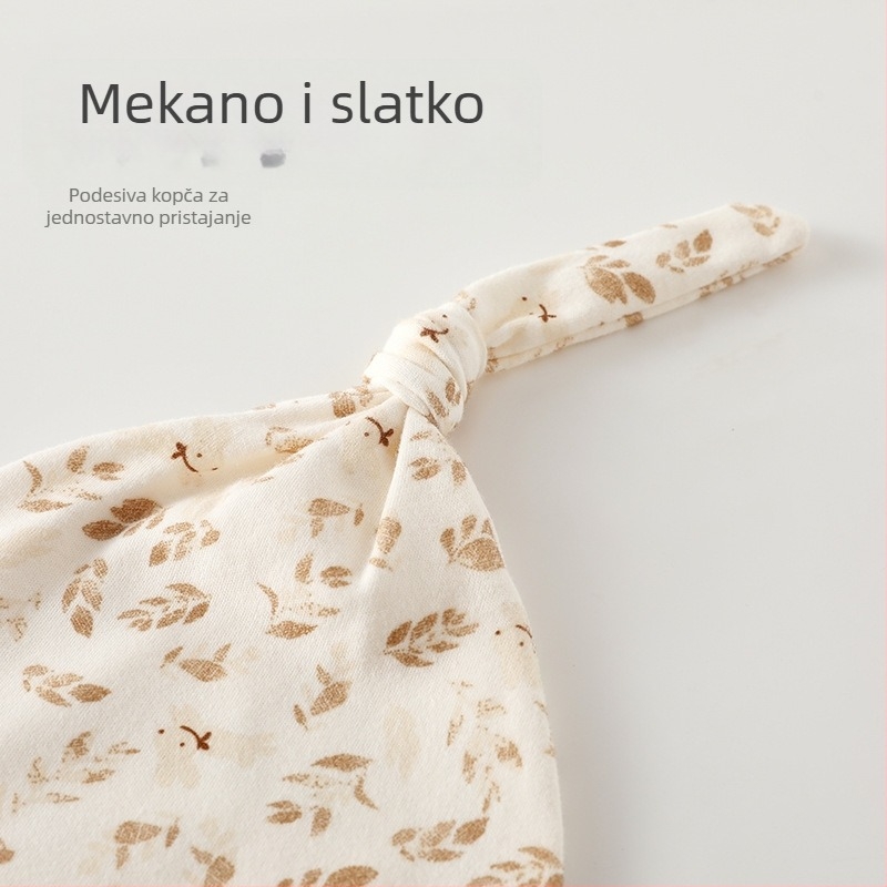 Kapa za novorođenčad od 100% pamuka, bez šavova, unisex, slatka bebi kapica za 0–6 mjeseci
