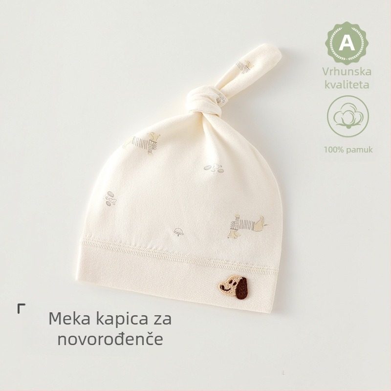Kapa za novorođenčad od 100% pamuka, bez šavova, unisex, slatka bebi kapica za 0–6 mjeseci