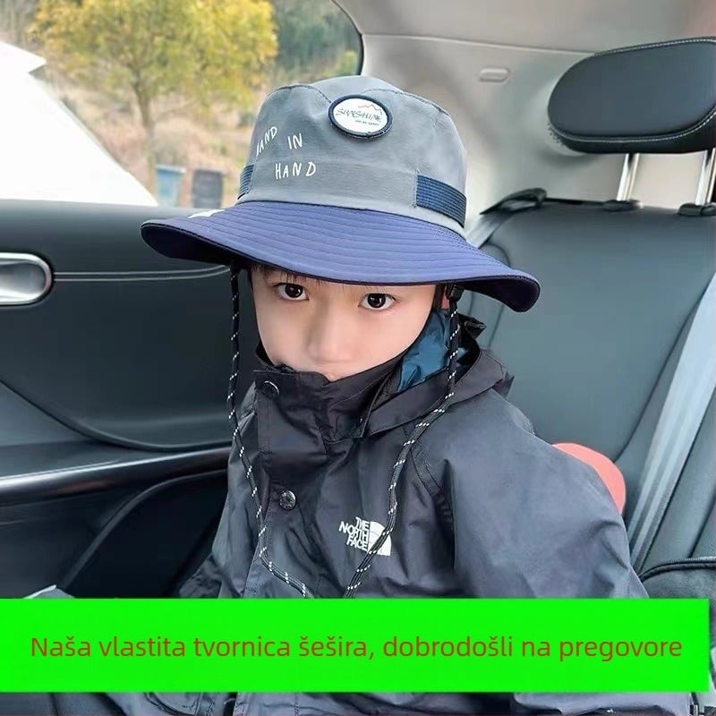 Dječja bucket kapa s широким обodom - podesiva, zaštita od sunca, brzo suši, prozračna, mješavina pamuka i poliestera