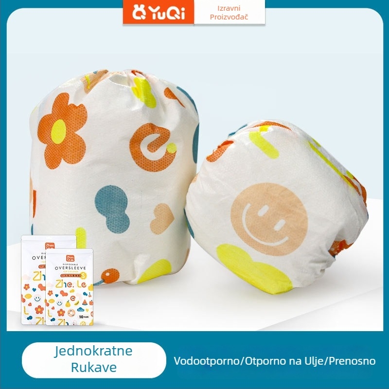 Jednokratne rukavne navlake za djecu – tkanina, otporne na prašinu, s otisnutim logom, pakiranje 240 komada