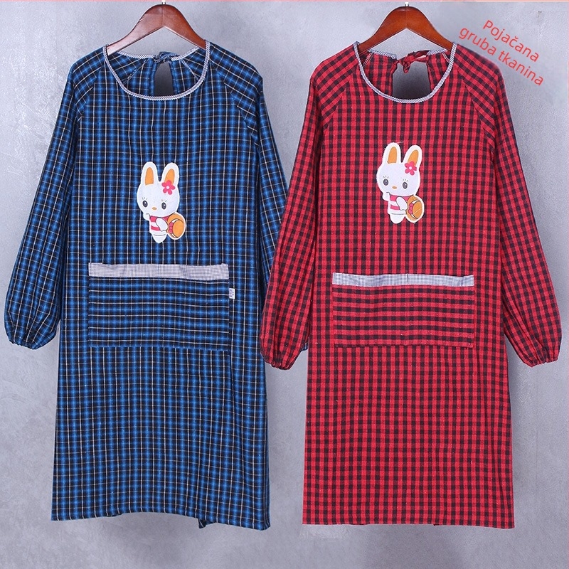 Pregača s rukavima, pamukasta tkanina, protiv ulja i zaprljanja, crtić stil, uzorak crtić/anime