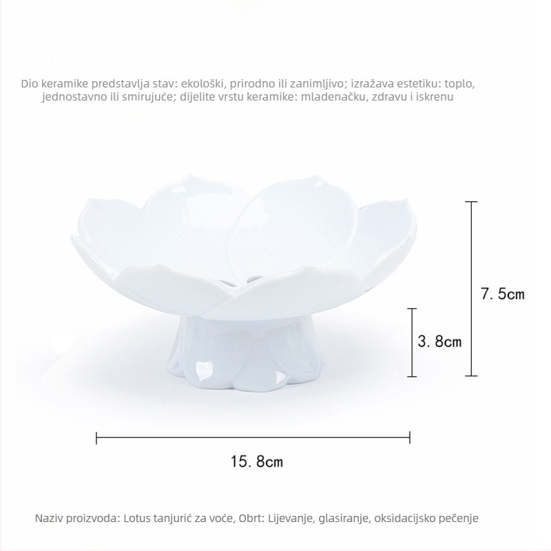 Porcelanski tanjur za voće, u stilu novokineskog dizajna, marka Autumn Leaves Fall, vrhunska kvaliteta