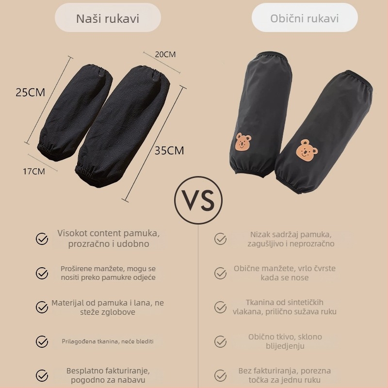 Prsluk s rukavima od pamuka i lana – zaštita od prljavštine, jednostavan stil za posao