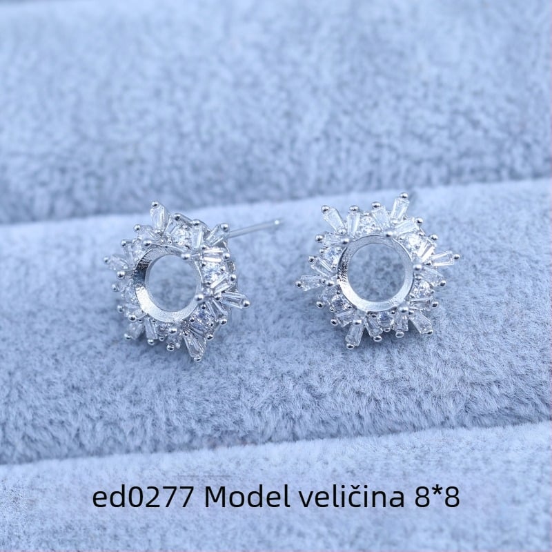 Naušnice, bakar, elektroplatirano, geometrijski dizajn, korejski stil, proljeće 2025