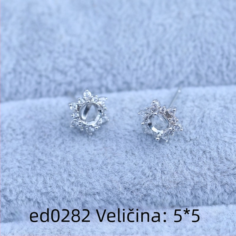 Naušnice, bakar, elektroplatirano, geometrijski dizajn, korejski stil, proljeće 2025