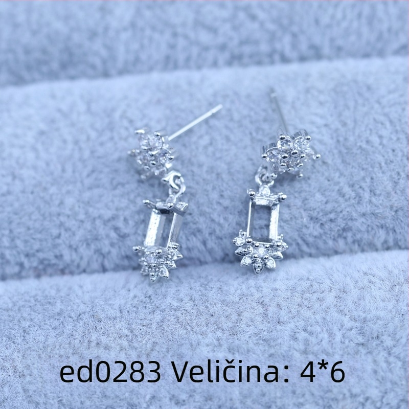 Naušnice, bakar, elektroplatirano, geometrijski dizajn, korejski stil, proljeće 2025