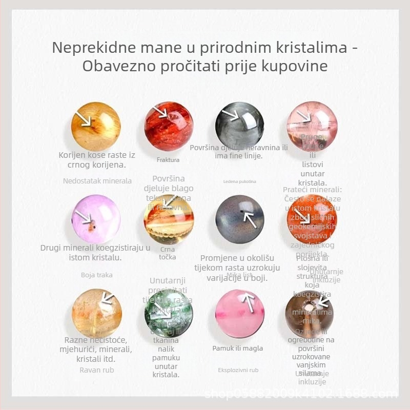 Crystal Wing narukvica od kristala, ručna izrada, minimalistički dizajn, stil: žene, svježa i slatka; materijal: kristal; oblik: drugi