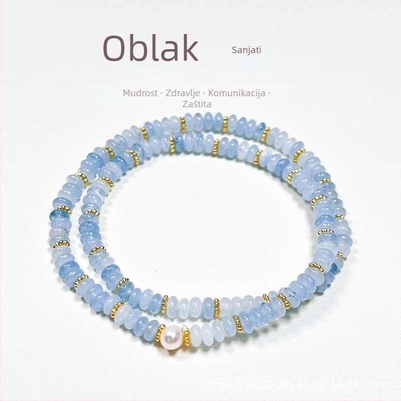 Crystal Wing narukvica od kristala, ručna izrada, minimalistički dizajn, stil: žene, svježa i slatka; materijal: kristal; oblik: drugi