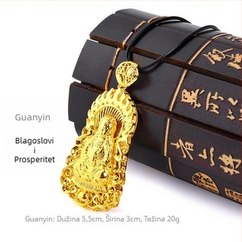 Ogrlica od legure s kugličnim lancem, ručno izrađena, etnički stil, unisex