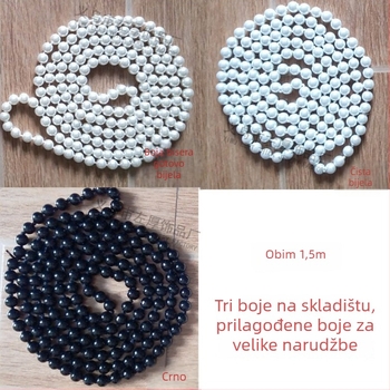 Lančić s dugim uzlom za pulover; Materijal: staklo/glazura; Obrada: pečena boja; Stil lančića: Drugi; Oblik: U-oblik