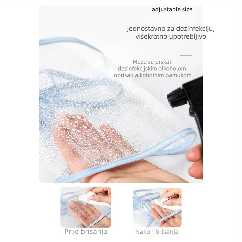 Odvojiva izolacijska maska s zaštitnom kapicom za bebe i djecu
