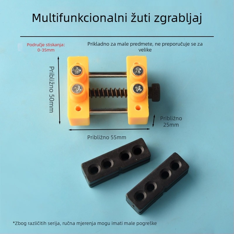 Mini stolni stezna s aluminijskim legura tijelo za orahe perle — stezna za perle i držač oraščića