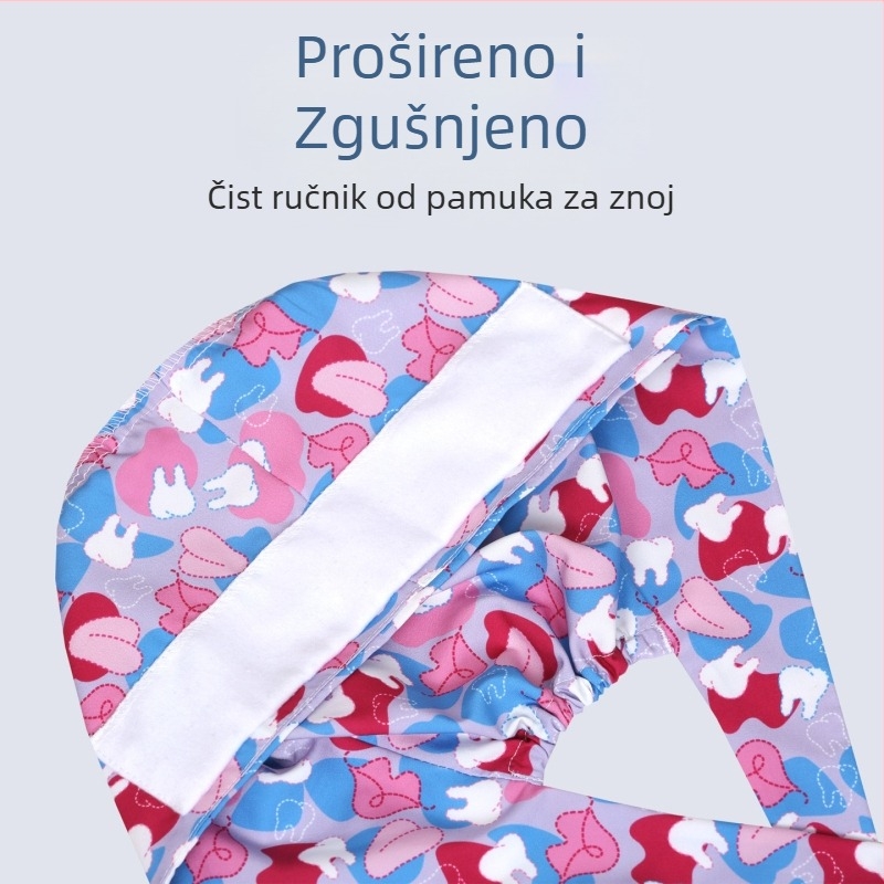 Pamučna operativna kapa, unisex, karikatura print, mogućnost ispisa logotipa, casual stil.