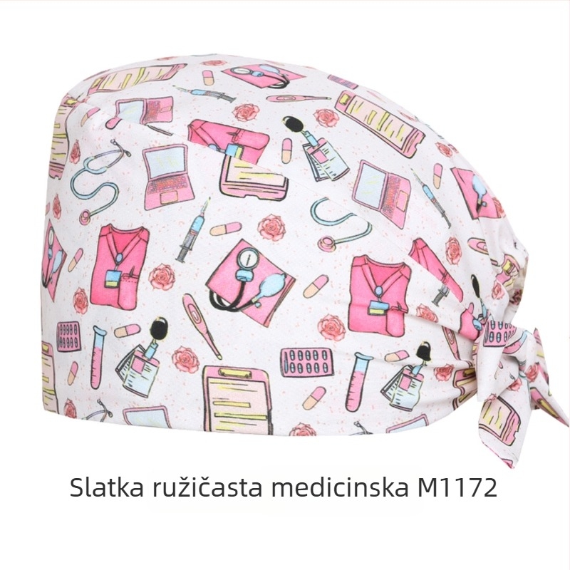 Pamučna operativna kapa, unisex, karikatura print, mogućnost ispisa logotipa, casual stil.