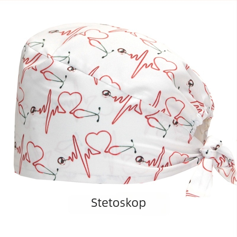 Pamučna operativna kapa, unisex, karikatura print, mogućnost ispisa logotipa, casual stil.