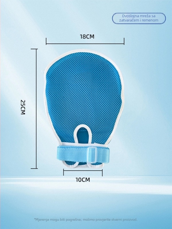 Rukavice za ograničavanje pokreta za ležeće starije osobe s demencijom — protiv ogrebotina, prozračne pamukaste, model 125, za ruke, infracrveno grijanje