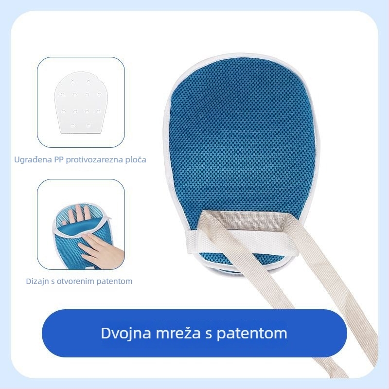 Rukavice za ograničavanje pokreta za ležeće starije osobe s demencijom — protiv ogrebotina, prozračne pamukaste, model 125, za ruke, infracrveno grijanje